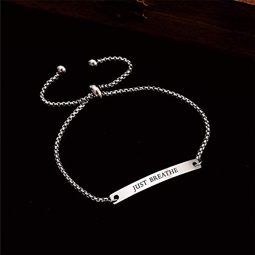 Kisseason Inspirational Mantra Bracelet for Women Girl Jewelry Adjustable Chain Friendship Bangle Bracelet2