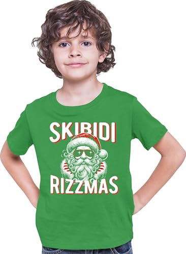 Go All Out Skibidi Rizzmas Cool Santa Funny Christmas Mens Toddler Women Youth T-Shirt