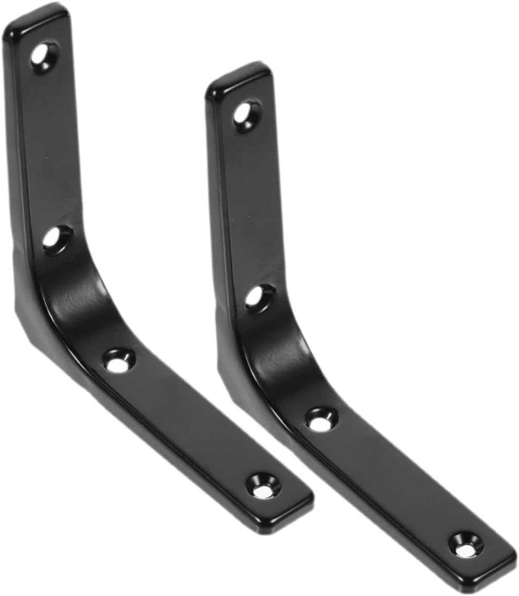 2pcs L Bracket Shelf Support 5-Inch Metal Corner Brace for Wood Shelves Heavy Duty Decorative Mounting Brackets for Easy Installation
