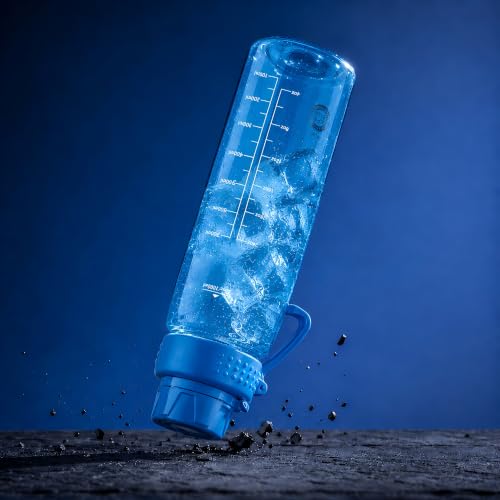 Image of 32oz Clear Water Bottle - BPA-Free Tritan Plastic, Fast Flow Spout Lid, Wide Mouth & Leakproof Design Hiking Water Bottle Suitable for Travel, Outdoors, Gym, Travel, Home, School (Blue)