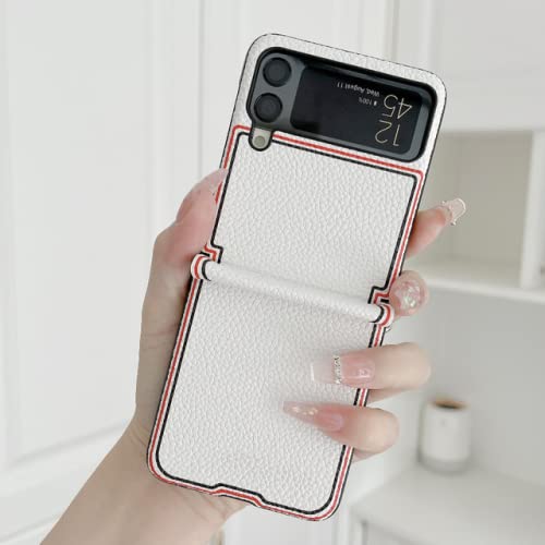 Coque en cuir de luxe pour Samsung Galaxy Z Flip4 chic et durable