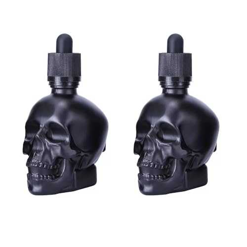 Paquete de 2 cuentagotas de botella amargo de calavera negra de...