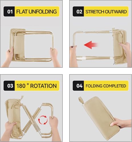 Image of Foldable Back packing Stool with Integrated Storage Bag | Multi-Purpose Travel Chair for Outdoor Events | Water proof Folding Seat for Fishing & Camping | Stable & Comfortable Portable Furniture (K2)