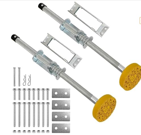 Ladder Leg Leveler Ladder Leveler Pair with Anti-Slip Rubber Ladder Feet Adjustable Extension Ladders Leg Ground Leveler with Anti-Slip Pattern Steel Pole Ladders Accessories
