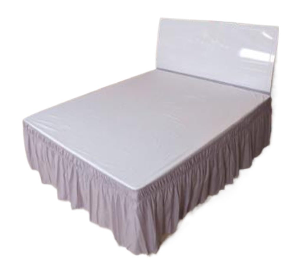 Mantovana giroletto bianca senza superficie elastica, per letto singolo, queen size, king size, facile da mettere e togliere, tessuto per la casa (A, 120 x 200 cm)