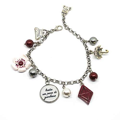 Bracciale Artigianale Ispirato Al Piccolo Principe: Con Charms In Fimo E Metallo, Regalo Unico