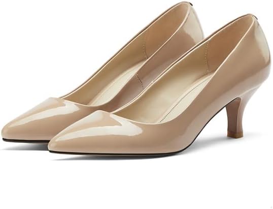 KAGAA 100% Leather Pointed Toe Slip-on Shoes, Thin Heels mid Heel Comfortable Casual Business Women Pumps s20s41 - Image 3