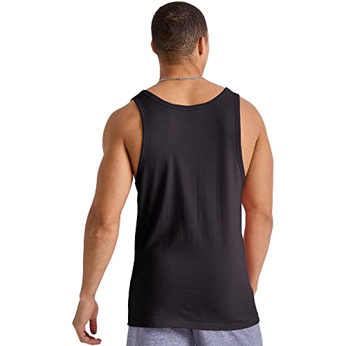 Hanes Originals Top, 100% Cotton Men, Sleeveless Tank Shirt, Black #TOP1