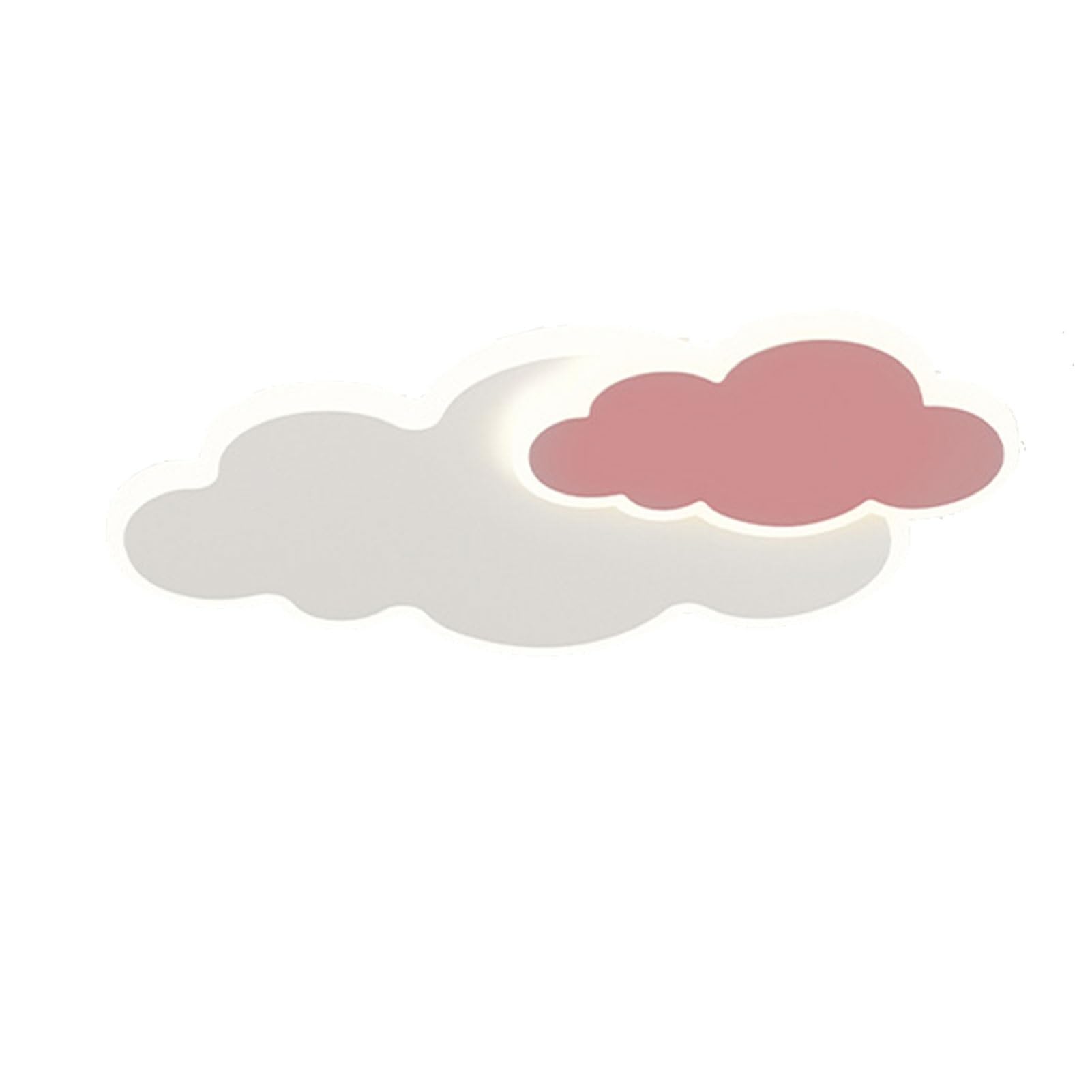 Plafonnier LED moderne nuage rose 55 cm contre l'éclairage agressif du salon