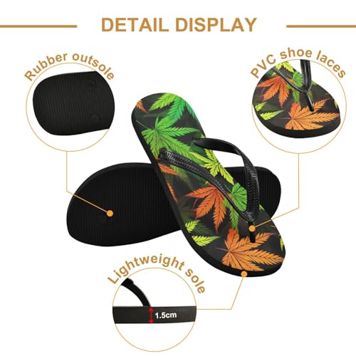 Summer Leaf Men's & Women's Classical Beach Rubber Sandal Flip Flop Comfortable Slipper 214B27542