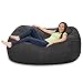 Comfy Sacks 6 ft Lounger Memory Foam Bean Bag Chair, Charcoal Micro Suede