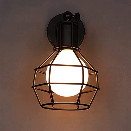 Lámpara de pared negra industrial para iluminar dormitorios pequeños sin ocupar espacio 2