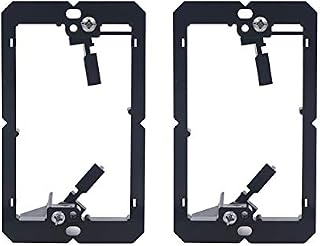 VCELINK 2 Pack Single Gang Low Voltage Mounting Bracket for Telephone Wires, Network Cables, HDMI, Coaxial, Speaker Cables-Black