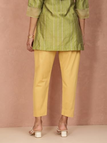 Image of TWIN BIRDS Kurti Pant for Women | 100% Woven Cotton Trousers | Comfortable Straight Fit | Functional Pocket | Daily Ethnic & Casual Wear