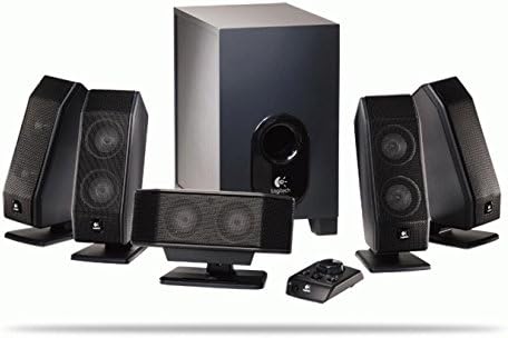 Close-up of a single Logitech X-540 satellite speaker