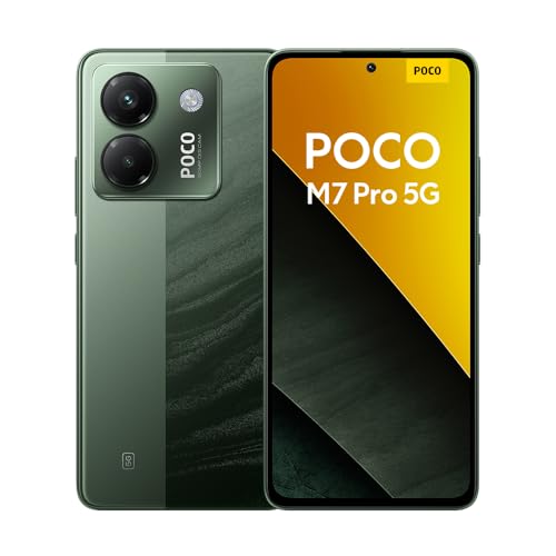 Xiaomi POCO M7 Pro 5G – Smartphone de 12+256GB, Cámara de 50 MP Sony con OIS, Pantalla AMOLED de 6,67″ 120 Hz, Carga Turbo de 45W, Cargador no Incluido, Verde (Versión ES)