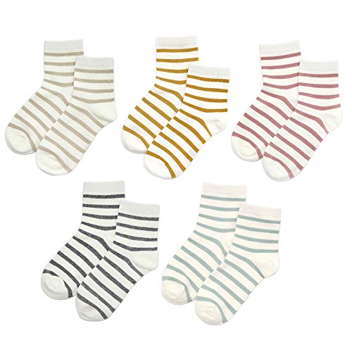 Image of Toddler Baby Girls Boys Socks Animal Pattern Children Ankle Cotton Socks 5 Pairs