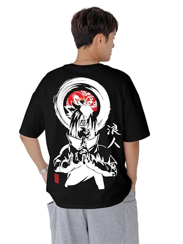 Image of Jump Cuts Mens 3 /4th Sleeve Printed Round Neck Cotton Blend Boxy Fit T-Shirt for Men