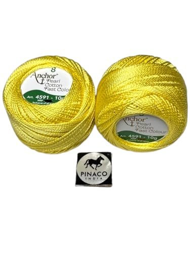 Image of Anchor Knitting Pearl Cotton Fast Colour Thread Yarn - Mercer Pearl Cotton 10gm Yarn (Thickness 1 mm) (Pack of 1 (0289)