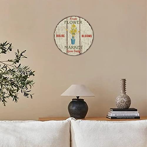 Horloge murale vintage silencieuse sans tic-tac fleurs - 4
