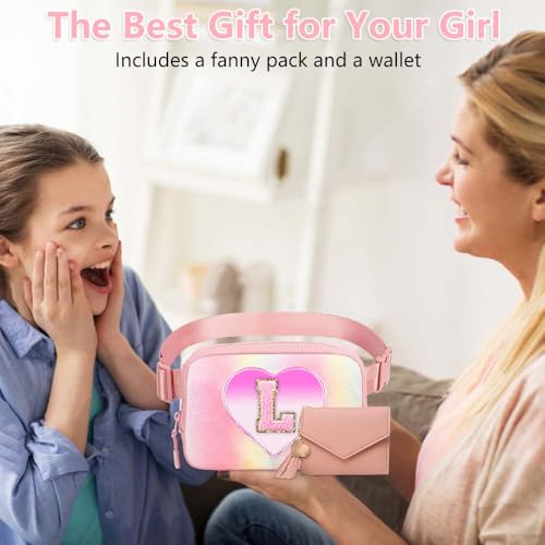 Image of Belt Bag for Girls Gifts - Birthday Gifts for Teenager, Personalized Gifts for Mom Freind Sister Teacher, Graduation Gifts for Her, Initial Crossbody Bag Belt Bag for Women I