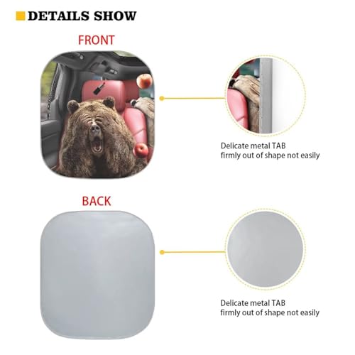 Image of Windshield Sun Shade Folding Funny Bear Drive Automotive Windshield Sunshades Heat Shield Auto Sun Visor, Auto Sun Heat and UV Rays Blocker Keep Your Car Cool, 28.5 inchx25.5 inch