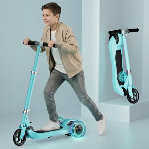 Image of Lifelong Kids Electric Scooter | 6-12 Years| Electric Scooter with Rechargeable Battery, Adjustable Handle Height & Foldable Design | Safe Scooter with Anti-Slip Deck (Electric Blue)