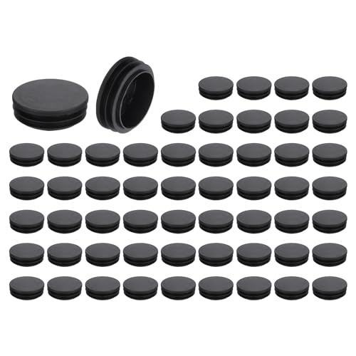 uxcell Round Plastic Plug,45mm(1.77") OD Furniture Leg Pipe Insert 56Pcs