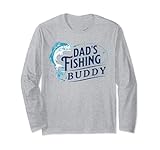 dad's fishing buddy per bambini ragazze ragazzi pescatore maglia a manica