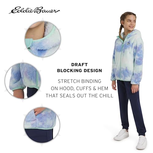 Image of Eddie Bauer Girls' Quest Plush High Pile Faux Sherpa Hooded Jacket