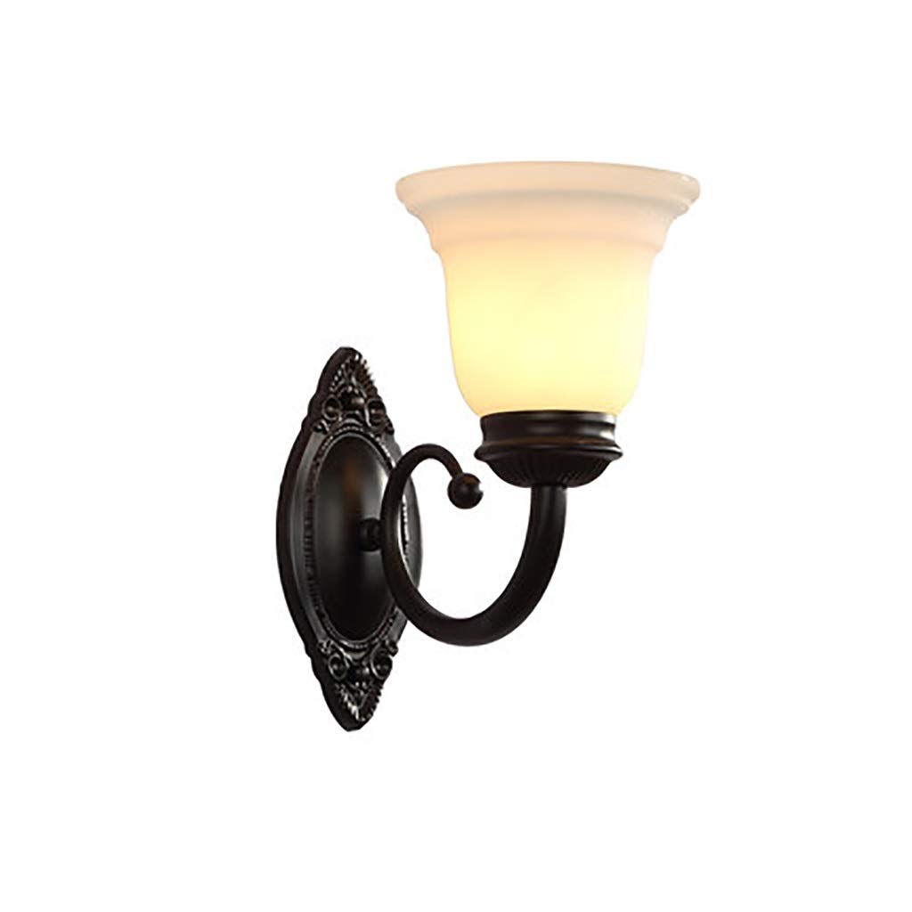 HynJGih Wall lamp Wrought Iron Bedroom Bedside lamp Nordic Living Room wall Creative Outdoor Aisle wall lamp(E)