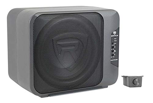 Rockville Ground Pounder 800w Powered Dual 10  Car Subwoofer Aluminum Enclosure