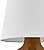 BoutiqueRugs Theisseil Boho Ceramic Bedside Table Lamp for Bedroom Nightstand and Living Room - Shade Cotton - White, Brown, Rust - 13" H