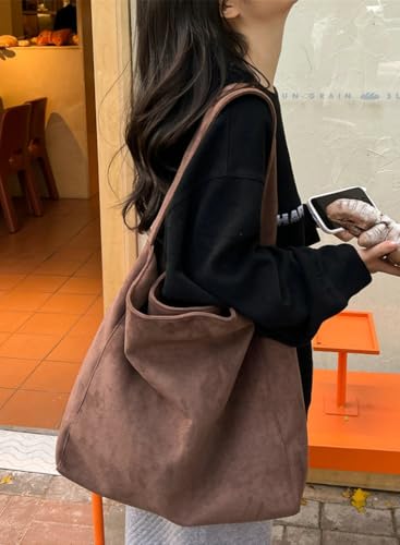 Image of Slouchy Suede Hobo Bag Women Satchels Shoulder Crossbody Purse Tote Handbag