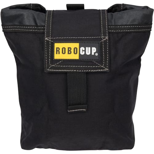ROBOCUP Folding Belt Storage Dump Pouch, Multi-Purpose Carry-All Container with Bungee Cinch Cord, Folds Compact, Travel Friendly, Patch Area, Drain Hole, Ruggedized