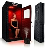 Infrared Sauna Box for Home with 660nm & 850nm Red Light Therapy, Foldable Full Body Portable Steam Sauna Tent, 1500W Steamer + Chair, 71" Tall, 9 Heat Levels, Relaxation & Detoxification – DeepLight+