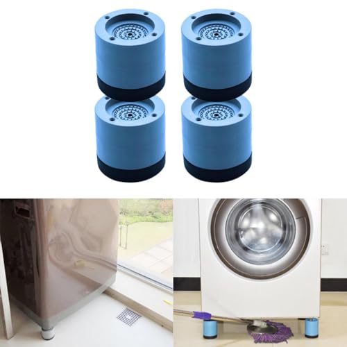 Pacote com 4 calços de borracha para pés de máquina de lavar, antivibração e anti-deslocamento, para