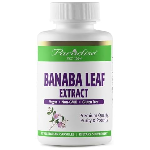 Paradise Herbs, Banaba Leaf, 12:1 Concentrated Extract, 250 mg, Vegan, Gluten-Free, Non-GMO, 60 Cover