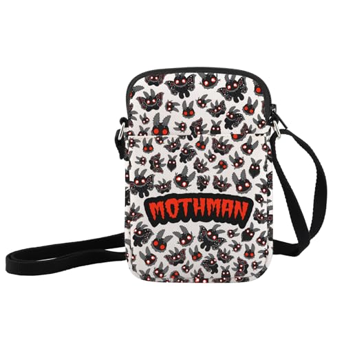 JXGZSO Mothman Cryptid Crossbody Bag Cryptozoology Gift Cryptid Creature Gift Mythical Mothman Monster Shoulder Bag