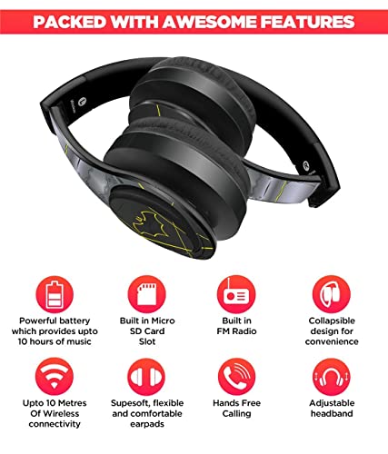 Image of Macmerise Suit up Batman On-Ear Bluetooth Headphone with Upto 10 Hours Playback, FM Radio, SD Card, Soft Padded Ear Cushions and Passive Noise Isolation | Decibel Wireless Headphone