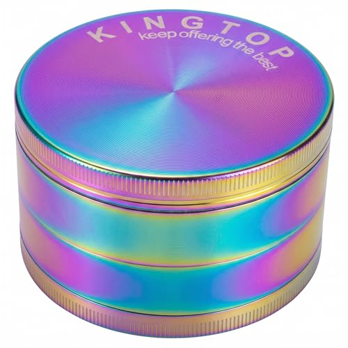 KINGTOP 3 Inch Large Grinder, Zinc Alloy Mills (Colorful)