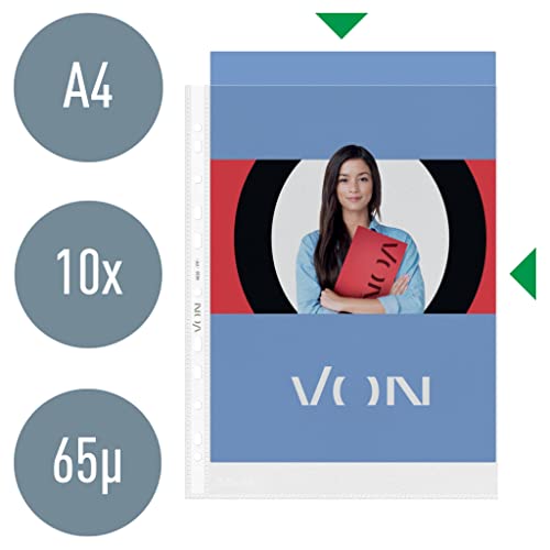 Fundas transparentes A4 Leitz con plástico de 65 micras duradero para conservación de folletos 2