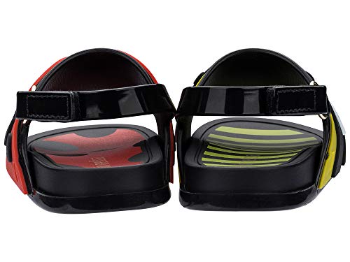 Mini Melissa Beach Slide Sandal Zoo (Preta/Vermelha / Amarela)