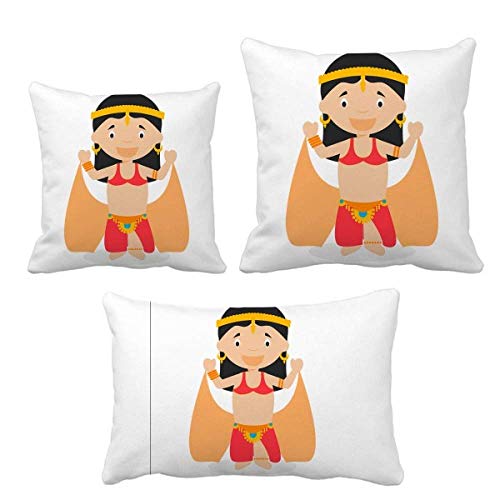 Housse de coussin danseuse orientale traditionnelle pour canapé bohème