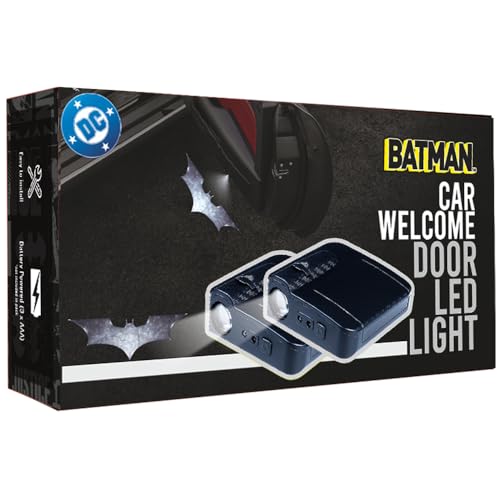 Image of Involve DC Batman Begin Logo Projector LED Car Door Light -Set of 2 Pcs - Wireless Welcome Light with Shadow Ghost Logo | Official Licensed DC Merchandise from Warner Bros | Car Accessories 2025
