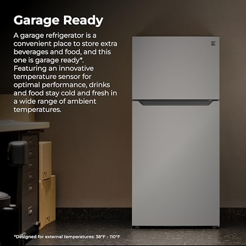 Kenmore 33" Top Mount Refrigerator with Freezer - Adjustable Shelving, Humidity-Controlled Crispers, LED Lighting, ENERGY STAR Certified, 25 cu. ft. Capacity - Fingerprint Resistant Stainless Steel - Image 8