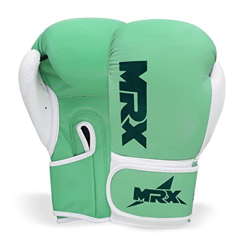 Mrx Boxing Gloves Fighting Training Combat Train Workout Sparring Grappling Durable Light Weight Adult Punch Bag Glove Muay Thai Punching Mitts Kickboxing Mma Gloves Men And Women Sea Green 10Oz #TOP4