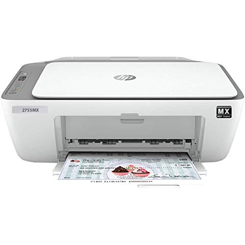 Image of VersaCheck HP Deskjet 2755 MX MICR All-in-One Check Color Printer Gold Check Printing Software Bundle, White (2755MX)