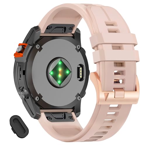 Correa de reloj Quickfit de 26 mm compatible con Garmin Fenix 8 51mm/Fenix 7X pro/7X/6X Pro/6X/5X Plus/5X/3 HR/3, correas deportivas de silicona para Enduro 3 2/Descent Mk3i 51mm/Mk2i/Mk1/epix Pro