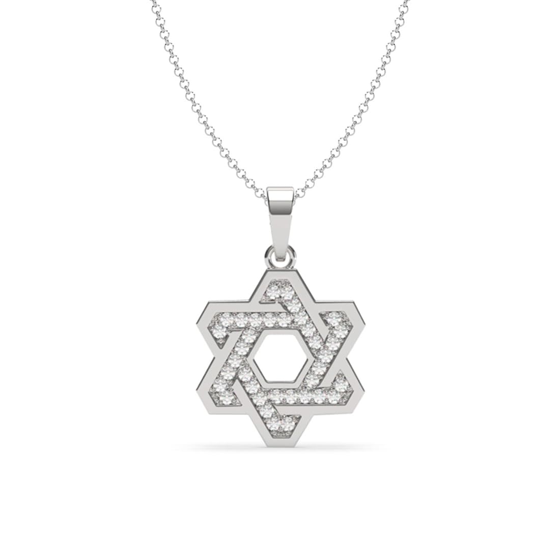 Clara Pure 925 Sterling Silver Star Men Pendant Necklace with Chain | Gift for Men & Boys |Platinum Plated, Swiss Zircon (B0D9KCY94P) Amazon Price History, Amazon Price Tracker